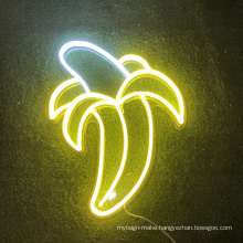 Wholesale RGB banana neon signs  custom led neon logo sign for room decorative